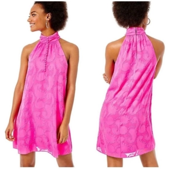 Lilly Pulitzer Dresses & Skirts - Lilly Pulitzer Kristine Halter Mini Dress Pink